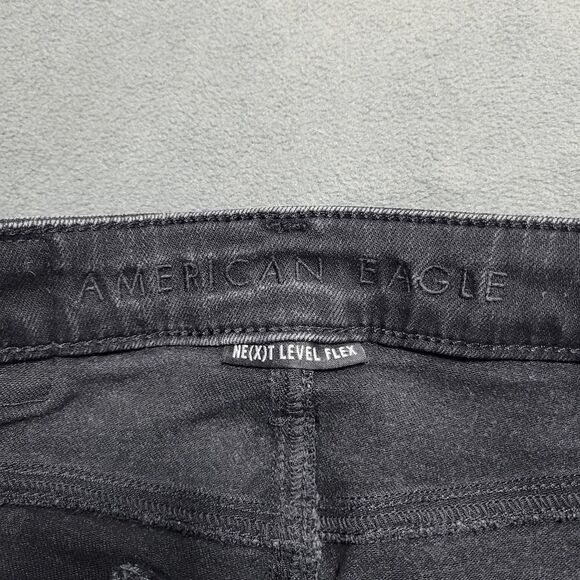 American Eagle Ne(x)t Level Flex Stacked Skinny Jean Black Size 26x28 - Picture 5 of 9